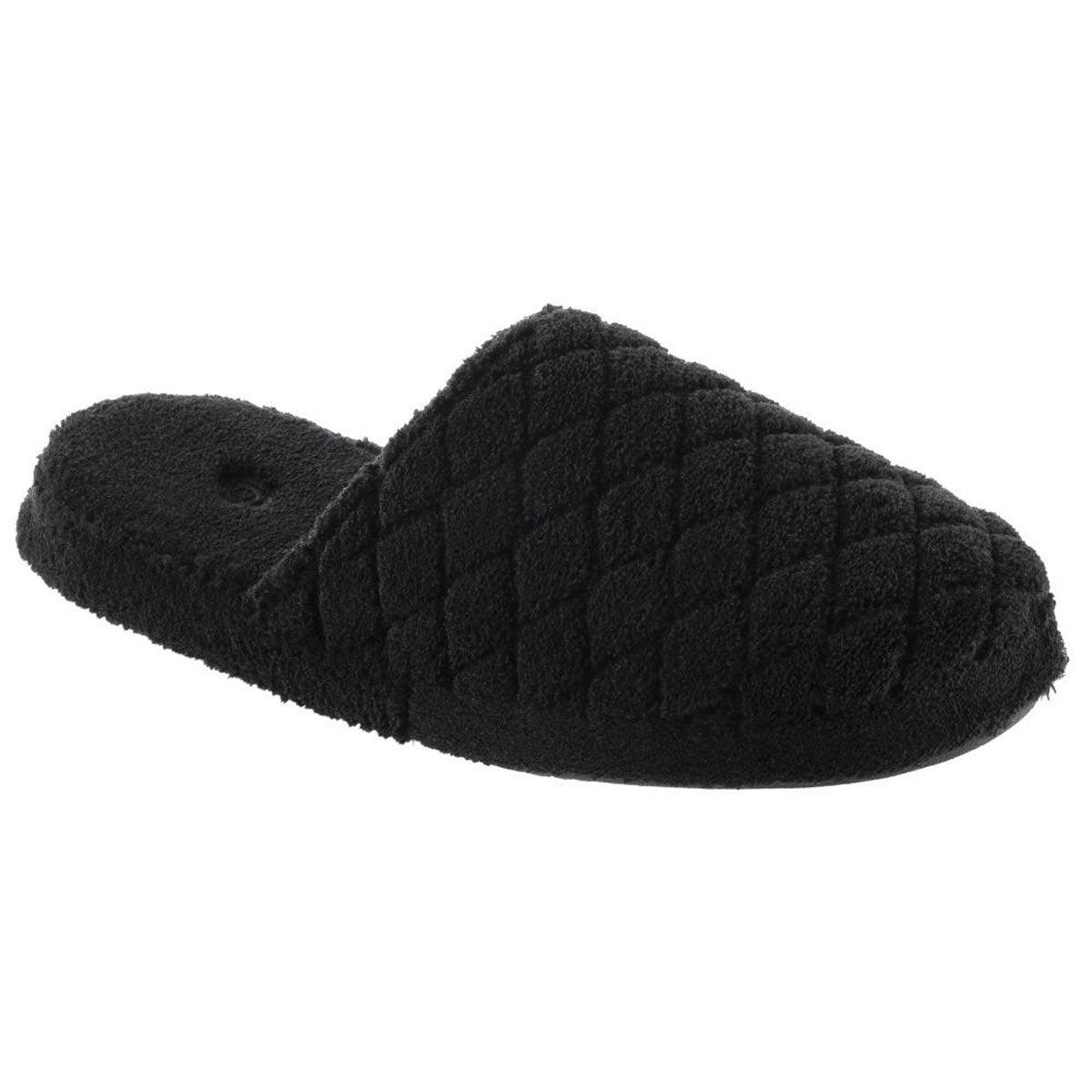 Acorn Women's Clog - Contoured Footbed Spa Quilted, Black, Small | A20123BLKWS