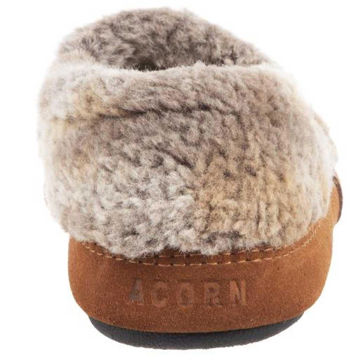 Acorn Women’s Moc Slippers - Original Non-Slip, Brown Berber, Small | A10080BOBWS
