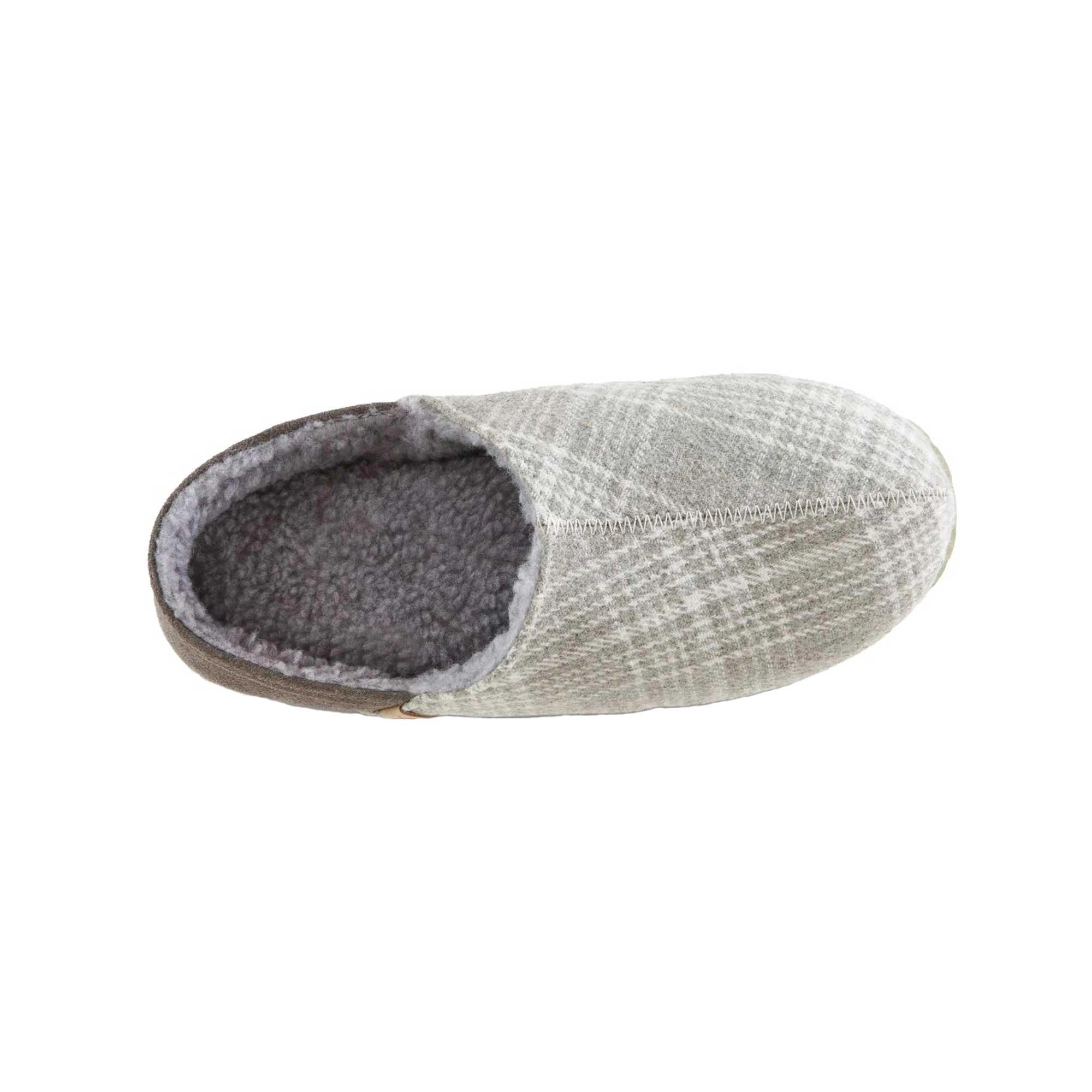 Acorn Women's Slippers - Parker Comfort Grey Plaid Flannel, Medium | A20153GPLWM
