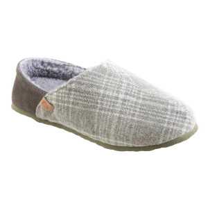 Acorn Women's Slippers - Parker Comfort Grey Plaid Flannel, X-Large | A20153GPLWXL