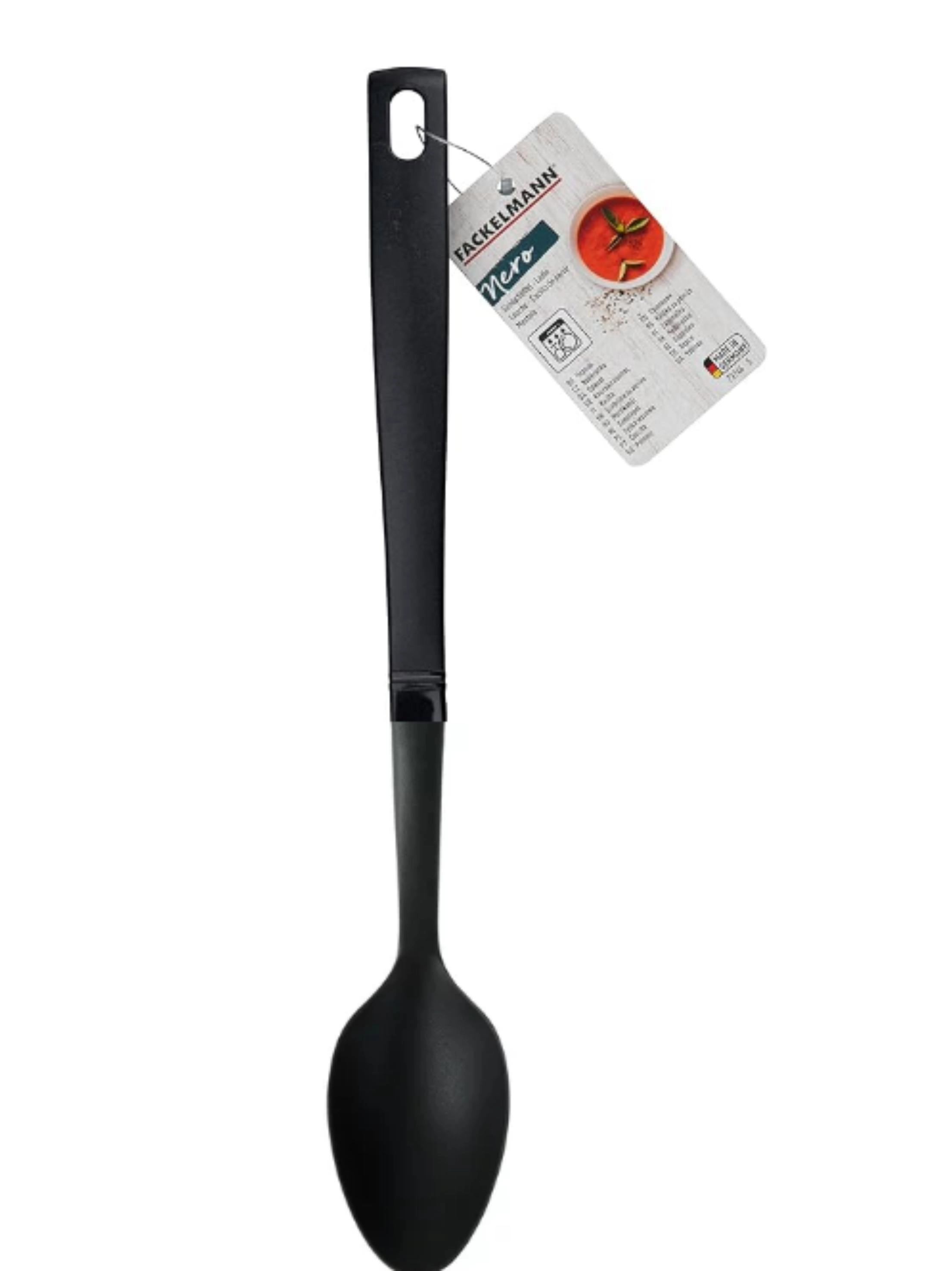 Basic Cooking Spoon For Nonstick With Pot Holder, Black