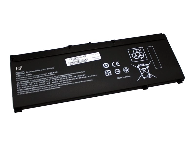BTI - Notebook battery (equivalent to: HP L08855-856) - lithium ion - 3-cell - 4540 mAh - 52.5 Wh L08855-856-BTI