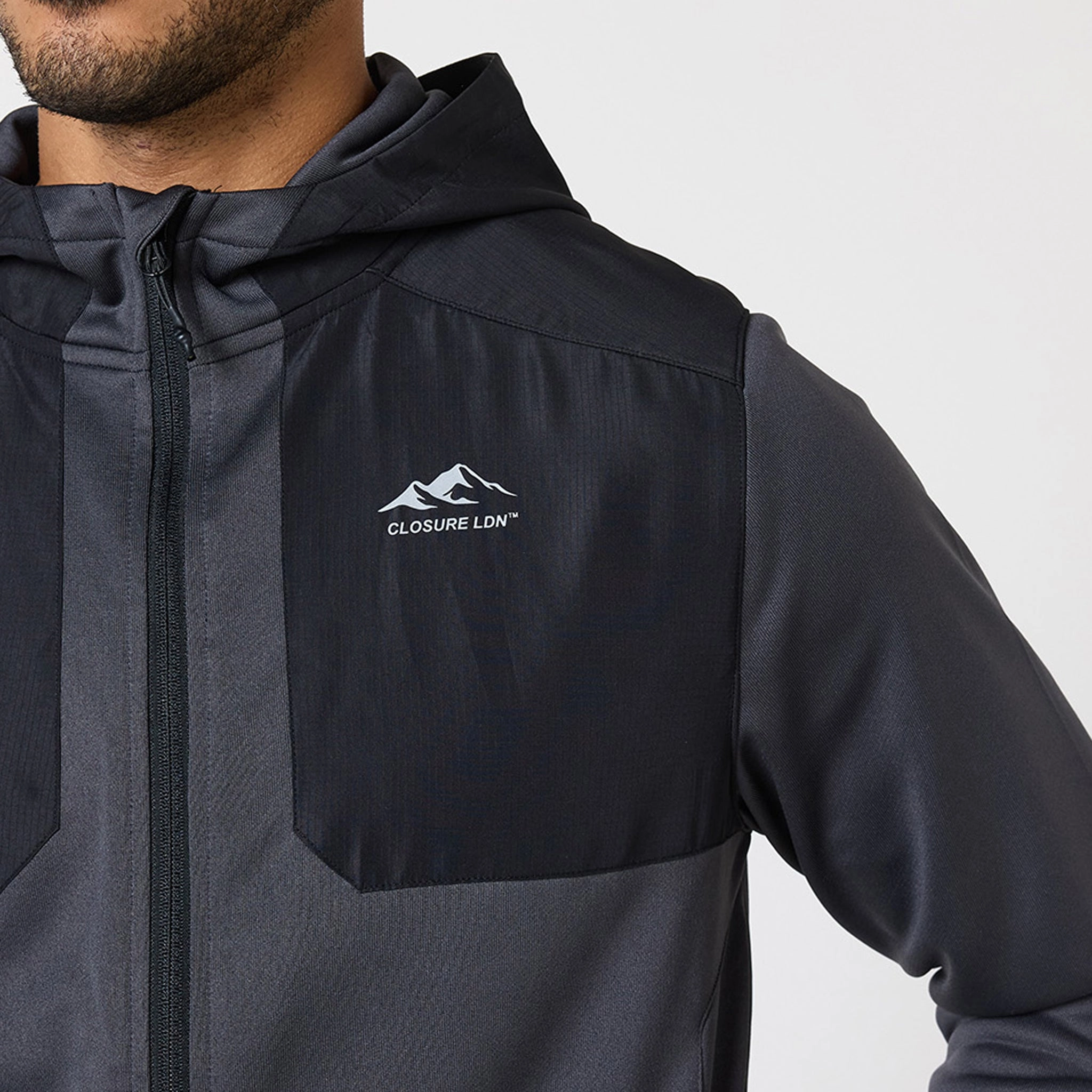 Cut & Sew Tracksuit | Mid Grey Black