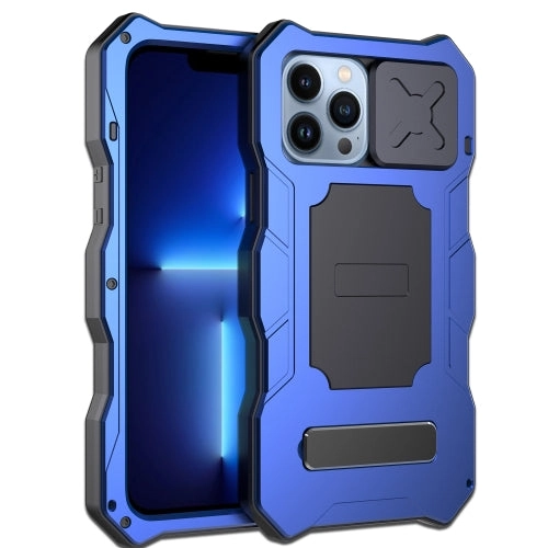 For iPhone 12 Camshield Shockproof Waterproof Dustproof Metal Case with Holder
