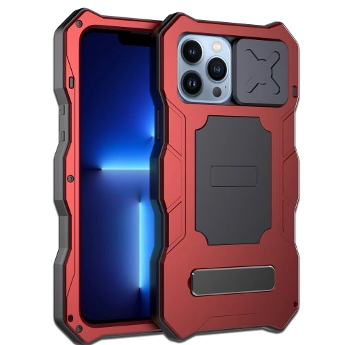 For iPhone 12 Camshield Shockproof Waterproof Dustproof Metal Case with Holder