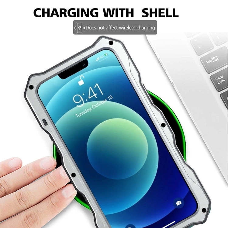 For iPhone 12 Camshield Shockproof Waterproof Dustproof Metal Case with Holder