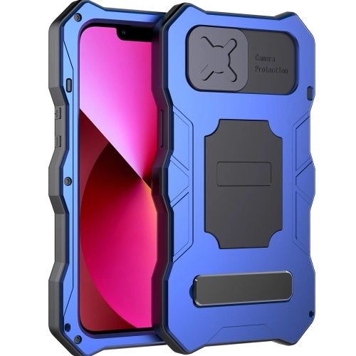For iPhone 13 Camshield Shockproof Waterproof Dustproof Metal Case with Holder