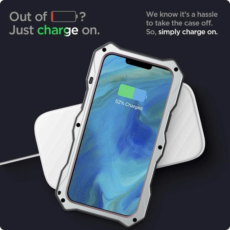 For iPhone 13 Camshield Shockproof Waterproof Dustproof Metal Case with Holder