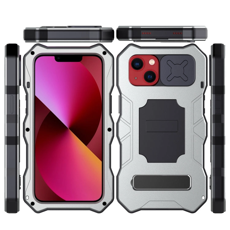 For iPhone 13 Camshield Shockproof Waterproof Dustproof Metal Case with Holder
