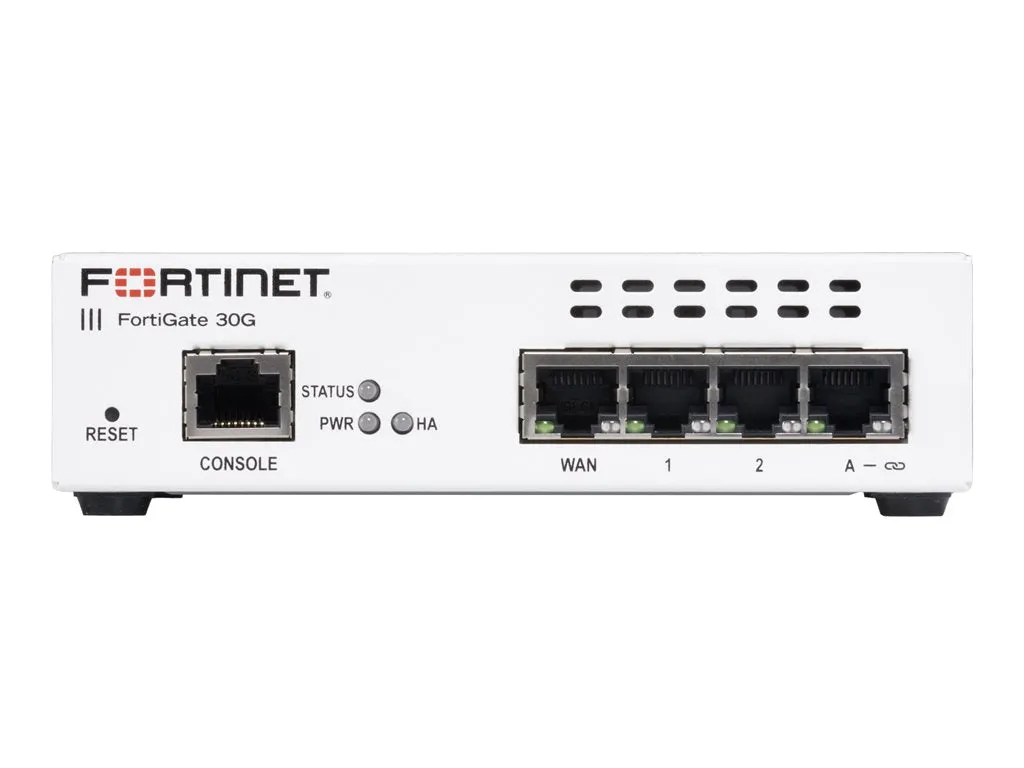 Fortinet FortiGate 30G - Security appliance - with 1 year FortiCare Premium Support   1 year FortiGuard Unified Threat Protection FG-30G-BDL-950-12