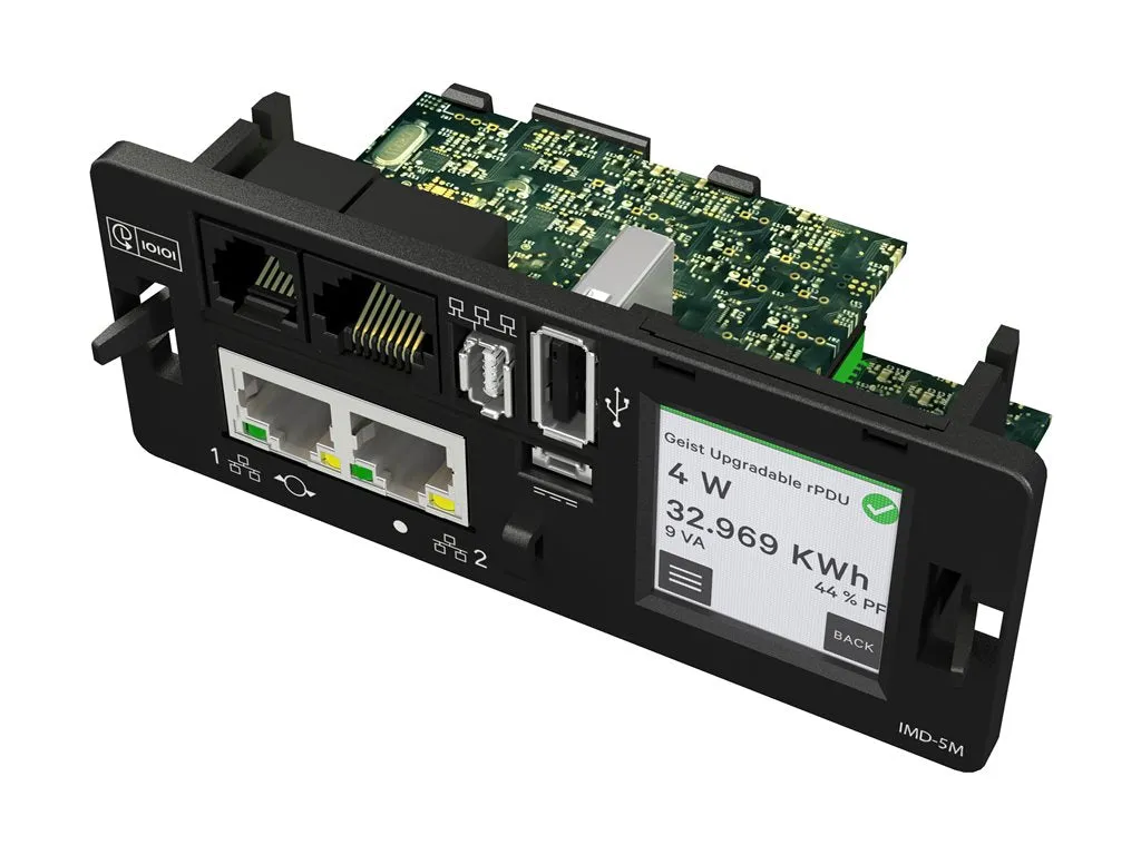 Geist Monitored Unit Level MN05M4B1-36CF18-3TL6A0A10-S - Power distribution unit - AC 200 - 240 V - 4.9 kW - Ethernet 10/100/1000, VP4N30AM