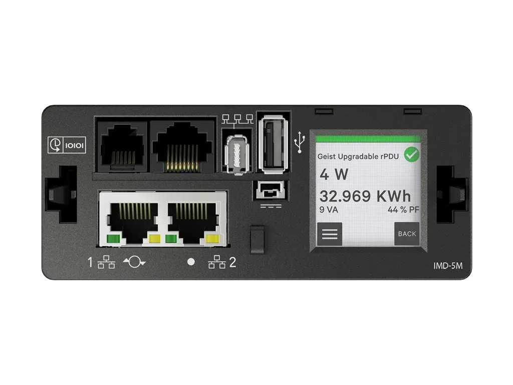 Geist Monitored Unit Level MN05M4B1-36CF18-3TL6A0A10-S - Power distribution unit - AC 200 - 240 V - 4.9 kW - Ethernet 10/100/1000, VP4N30AM