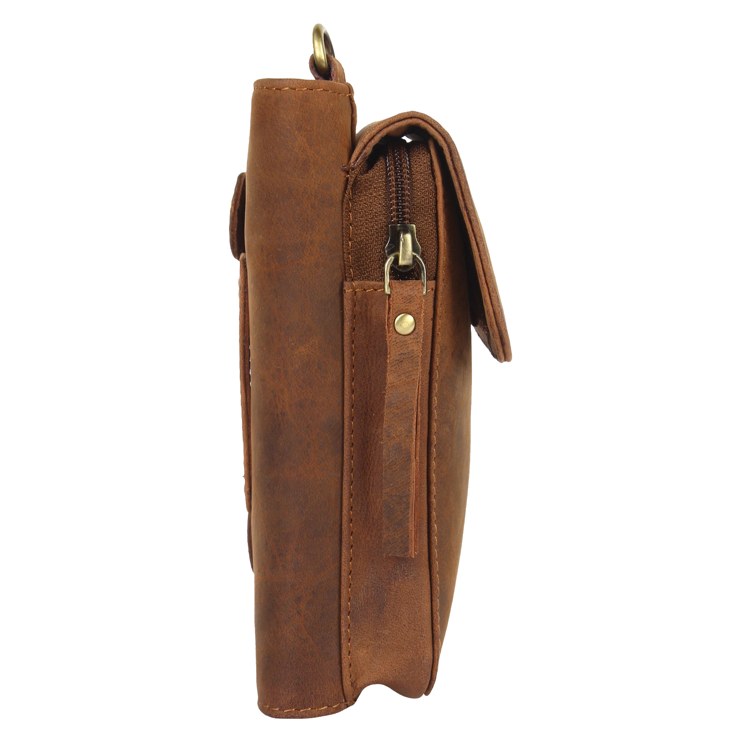Genuine Leather Crossbody Travel Wallet for Women