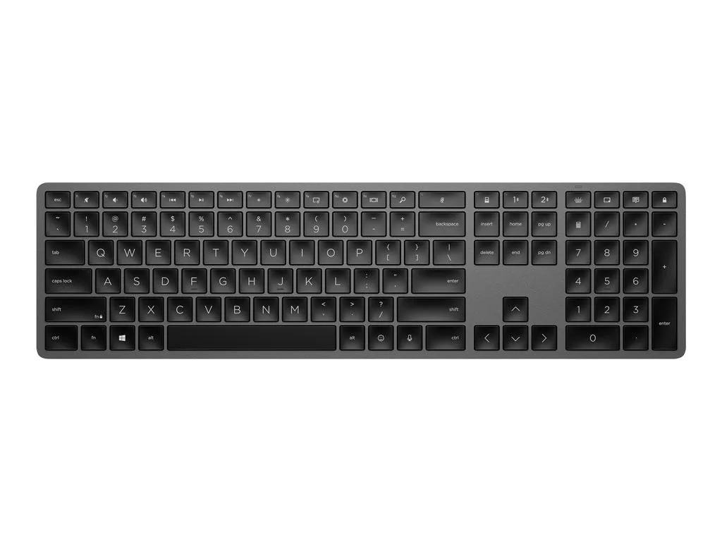 HP Dual Mode 975 - Keyboard - backlit - Bluetooth - QWERTY - US - for Elite Mobile Thin Client mt645 G7; ZBook Studio G9; ZBook 3Z726AA#ABA