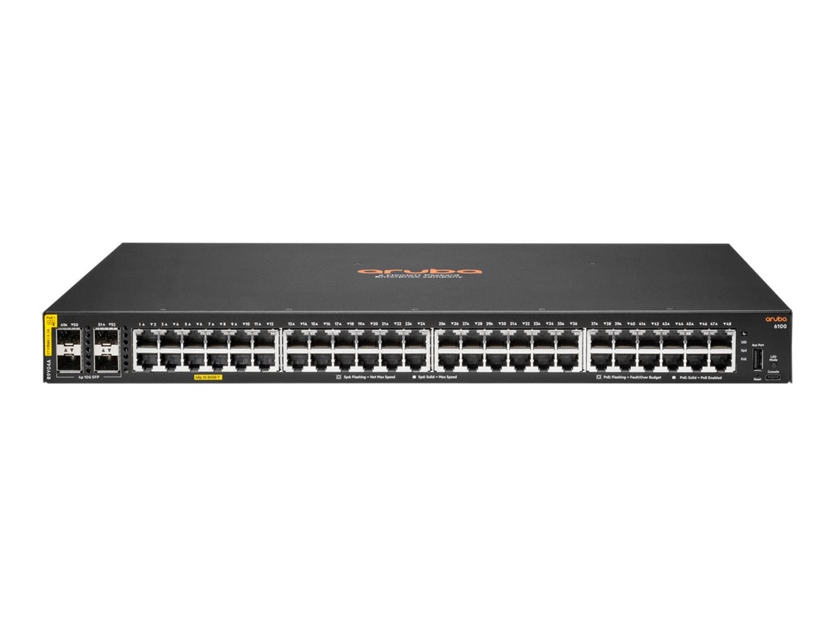 HPE Aruba Networking CX 6100 48G Class4 PoE 4SFP  740W Switch - Switch - L3 - managed - 48 x 10/100/1000 (PoE )   4 x 1 Gigabit R9Y04A#B2E