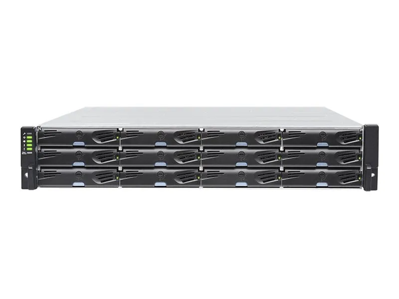 Infortrend EonStor DS 2000 Series 2012 - Gen 2 - hard drive array - 12 bays (SAS-3) - iSCSI (1 GbE), SAS 12Gb/s (external) - DS2012R2C000F-0032