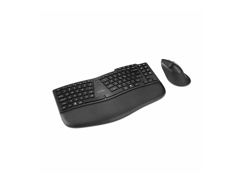 Kensington Pro Fit Ergo KM675 EQ - Keyboard and mouse set - desktop set - compact TKL - wireless - 2.4 GHz, Bluetooth - QWERTY K75492US