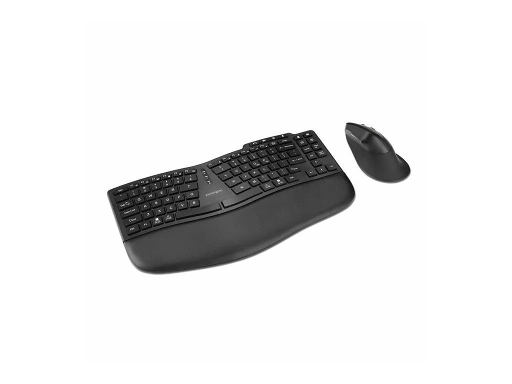 Kensington Pro Fit Ergo KM675 EQ - Keyboard and mouse set - desktop set - compact TKL - wireless - 2.4 GHz, Bluetooth - QWERTY K75492US