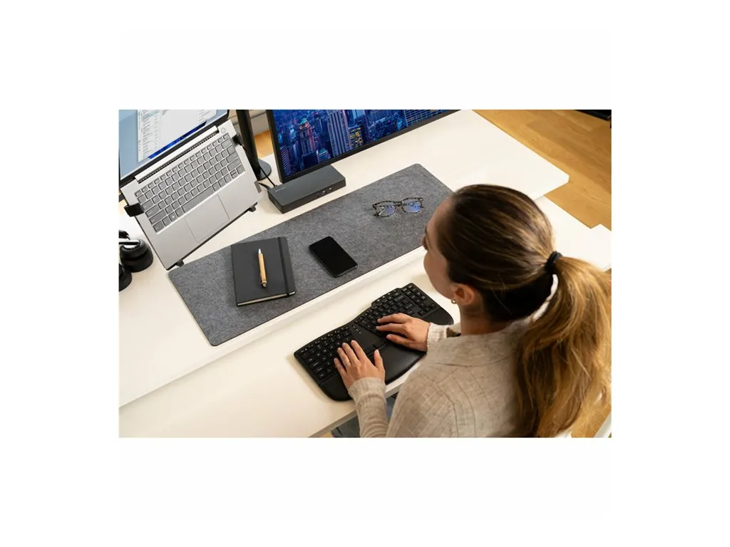 Kensington Pro Fit Ergo KM675 EQ - Keyboard and mouse set - desktop set - compact TKL - wireless - 2.4 GHz, Bluetooth - QWERTY K75492US