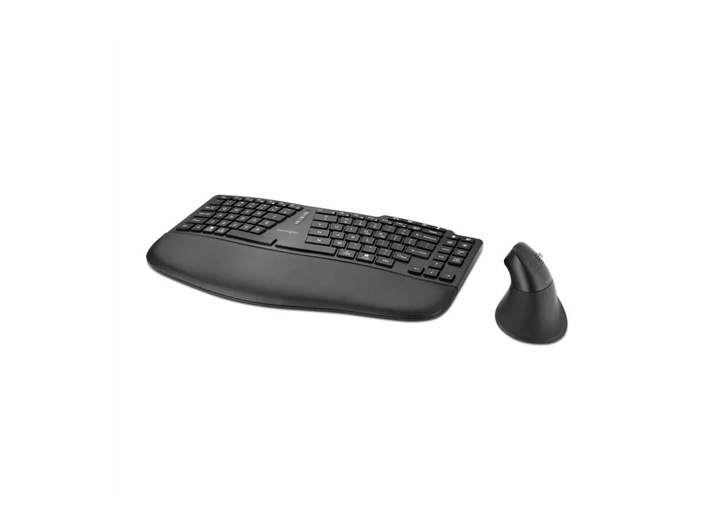 Kensington Pro Fit Ergo KM675 EQ - Keyboard and mouse set - desktop set - compact TKL - wireless - 2.4 GHz, Bluetooth - QWERTY K75492US