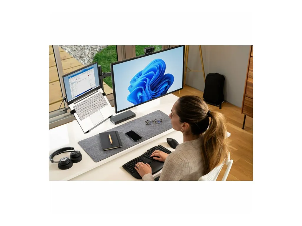 Kensington Pro Fit Ergo KM675 EQ - Keyboard and mouse set - desktop set - compact TKL - wireless - 2.4 GHz, Bluetooth - QWERTY K75492US