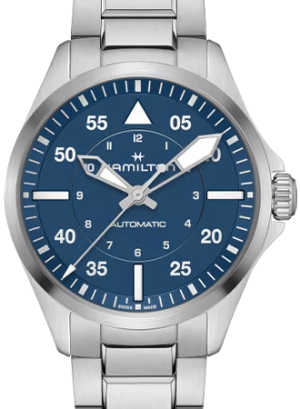 Khaki Aviation Pilot Auto 39mm Blue Ref. H76305140