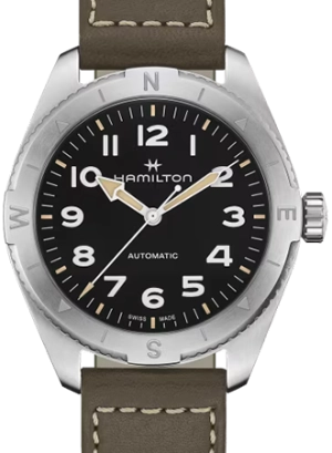 Khaki Field Expedition Auto 41 Black - Leather Ref. H70315830