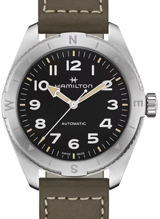 Khaki Field Expedition Auto 41 Black - Leather Ref. H70315830