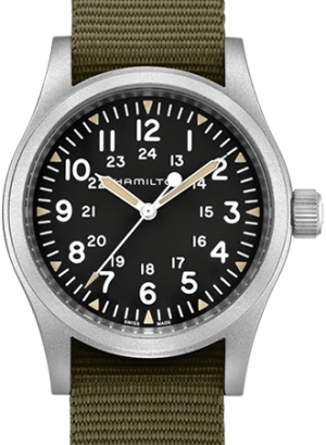 Khaki Field Mechanical Handwinding Black 38 Ref. H69439931