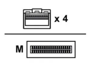 Lenovo Breakout - 100GBase-CU direct attach cable - QSFP28 to SFP28 - 16.4 ft - for ThinkSystem NE10032, NE2572, NE2580O; ThinkSystem 7Z57A03566