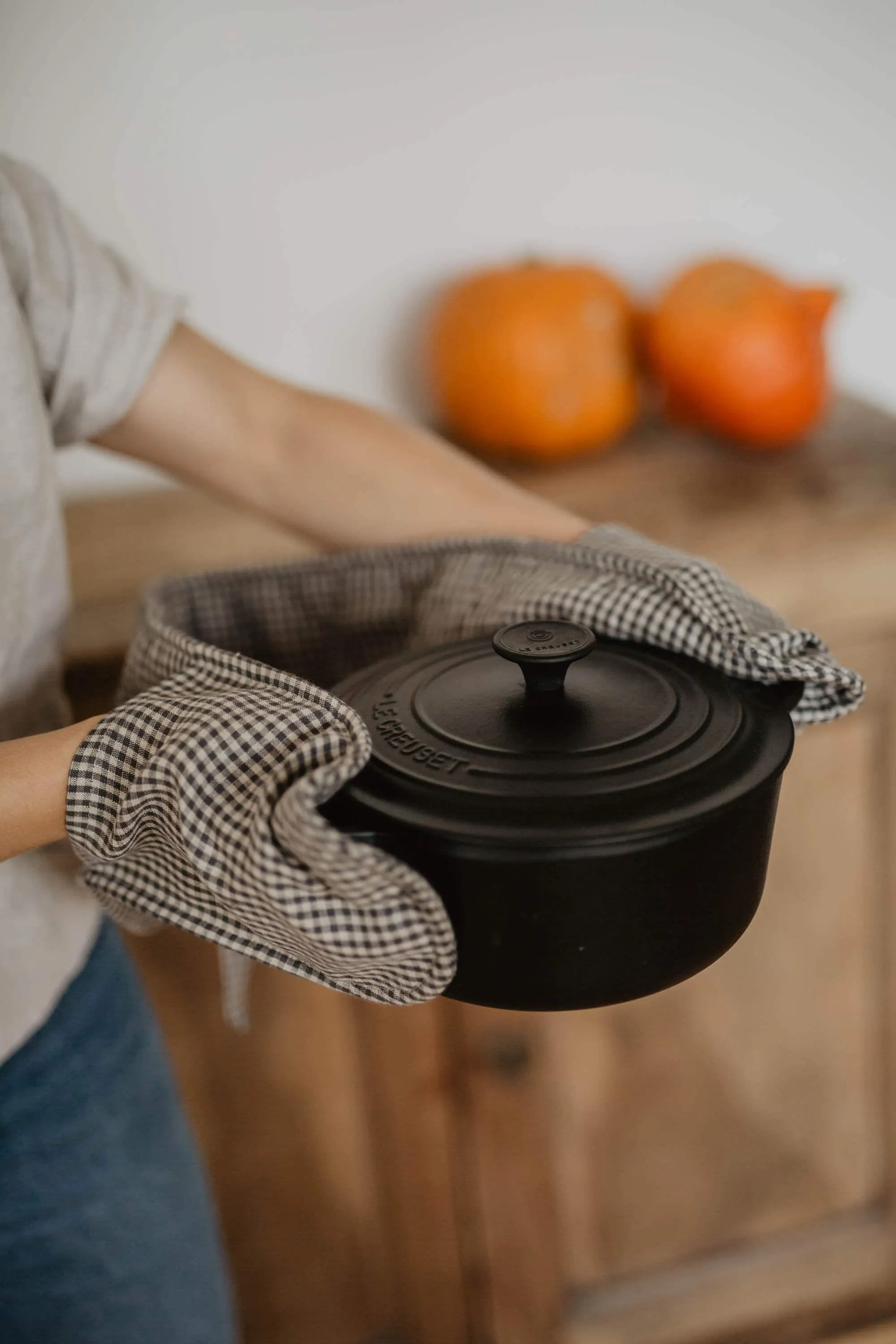 Linen Double Oven Mitt | Multiple Colours