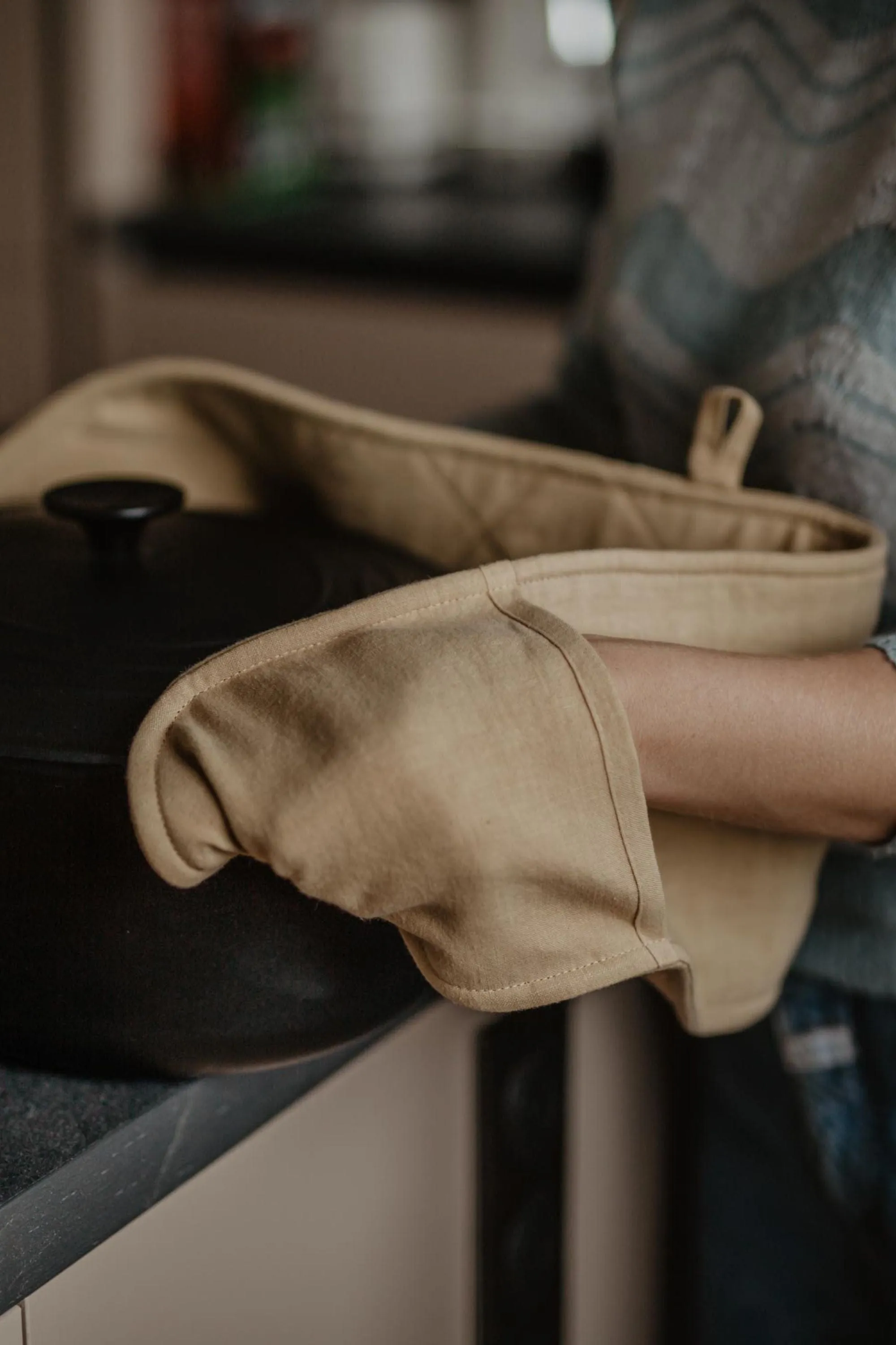 Linen Double Oven Mitt | Multiple Colours