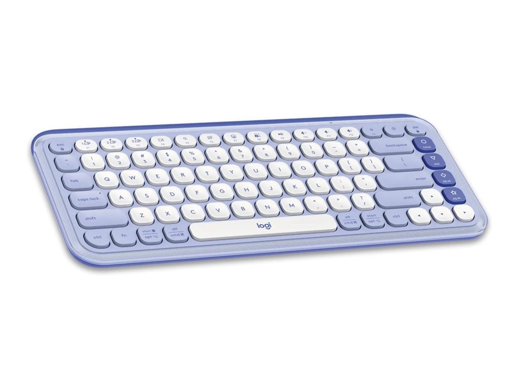 Logitech POP Icon Keys - Keyboard - wireless - Bluetooth LE - QWERTY - English - off-white, lilac 920-013050