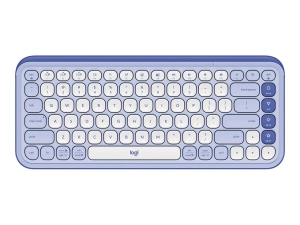 Logitech POP Icon Keys - Keyboard - wireless - Bluetooth LE - QWERTY - English - off-white, lilac 920-013050