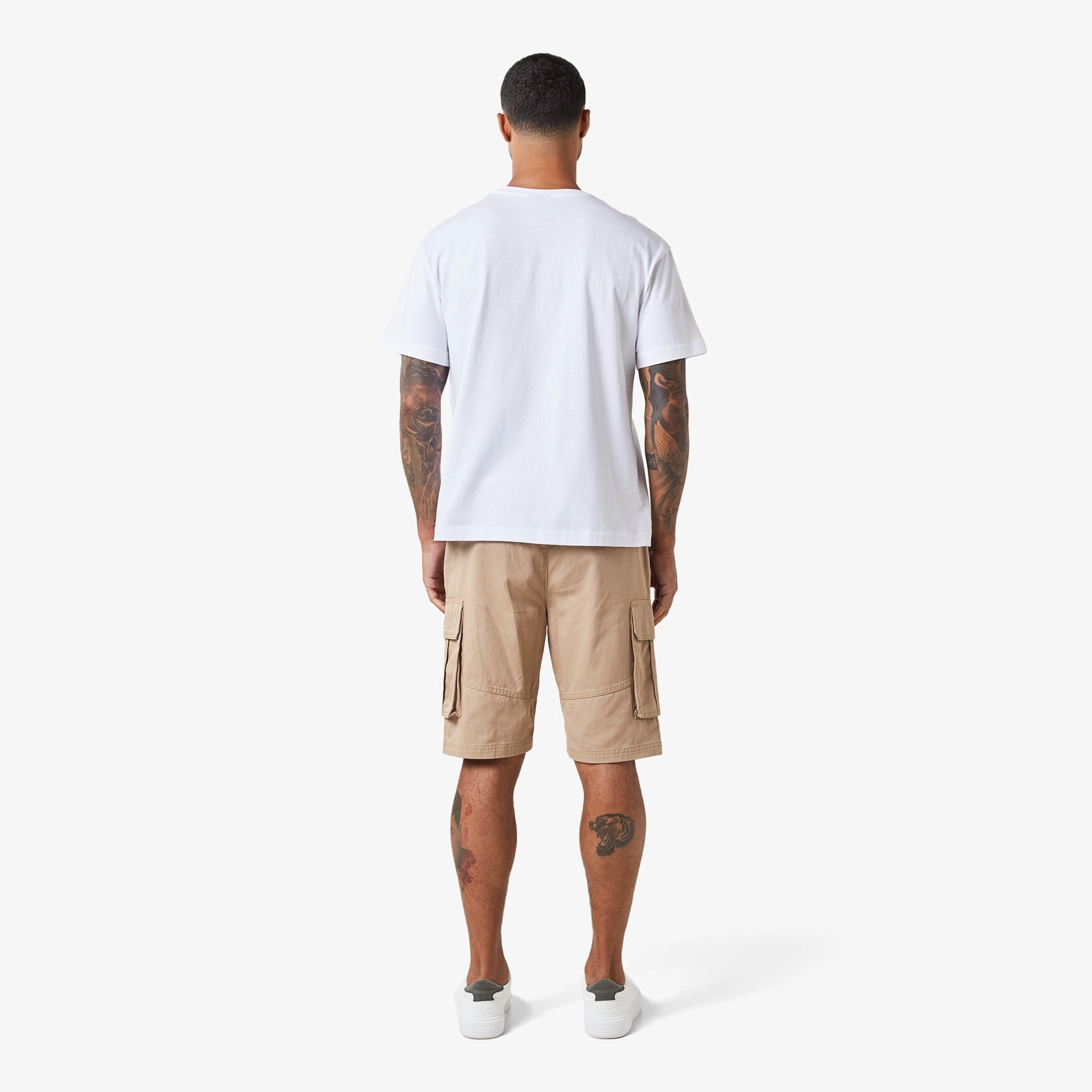 Long Fit Utility Cargo Short | Stone