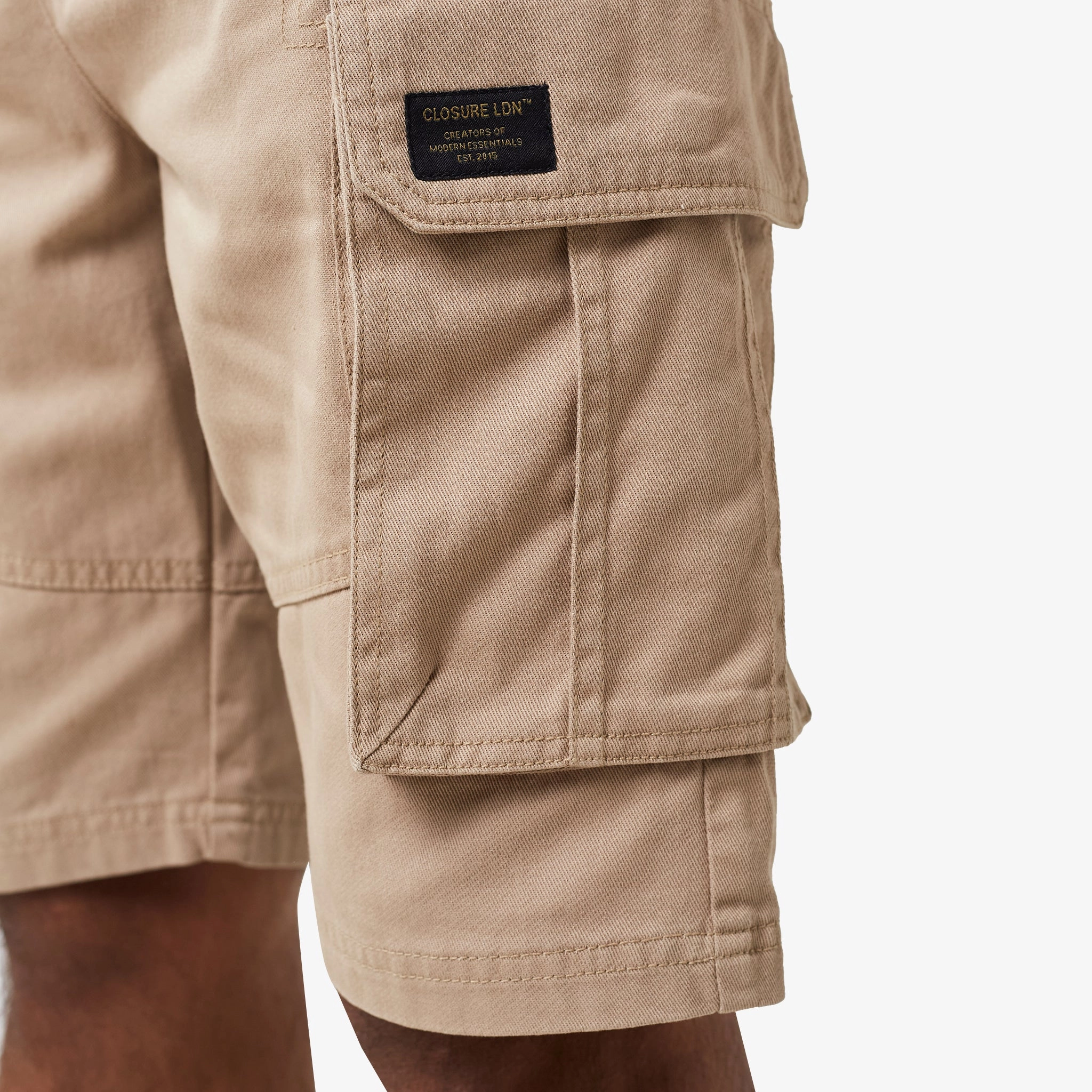 Long Fit Utility Cargo Short | Stone