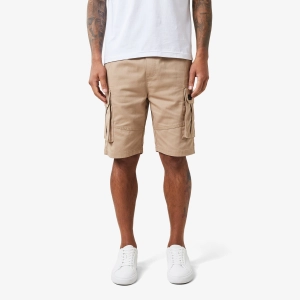 Long Fit Utility Cargo Short | Stone