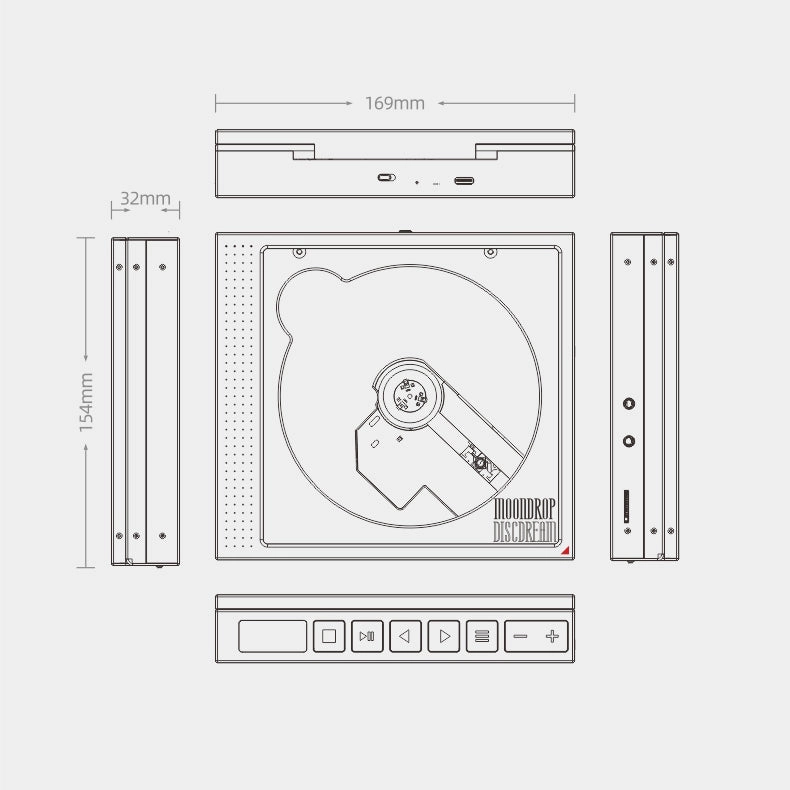 MoonDrop DiscDream Portable CD Player - Discontinued