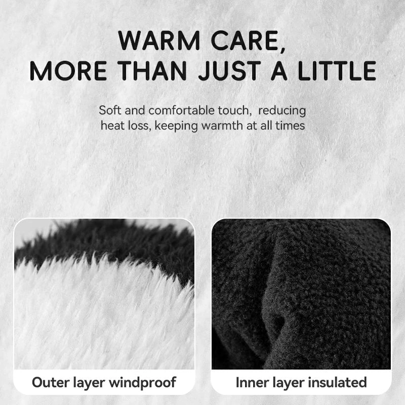 Qunature Panda Ski Gloves | Secure Grip & Warmth for Families