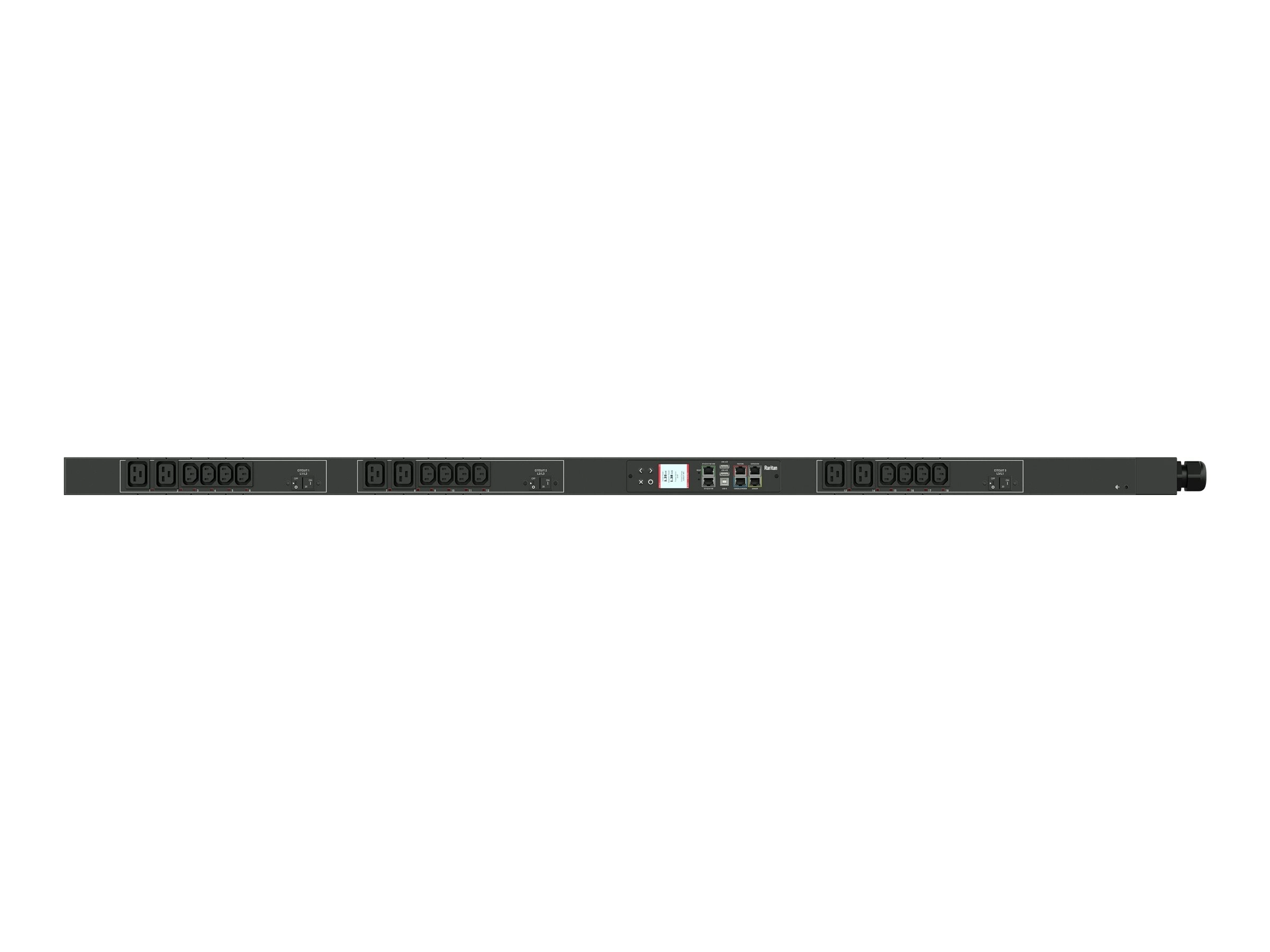Raritan PX intelligent PX3-5902U - Power distribution unit (rack-mountable) - AC 208 V - 8600 VA - 3-phase delta - Ethernet 10/100,