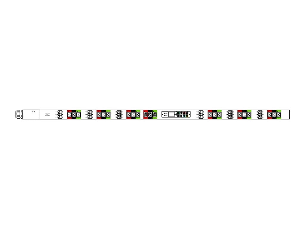 Raritan PX3-5182NV-P1V4 - Power distribution strip (rack-mountable) - AC 415 V - 57500 VA - 3-phase WYE - RS-232, USB, Ethernet