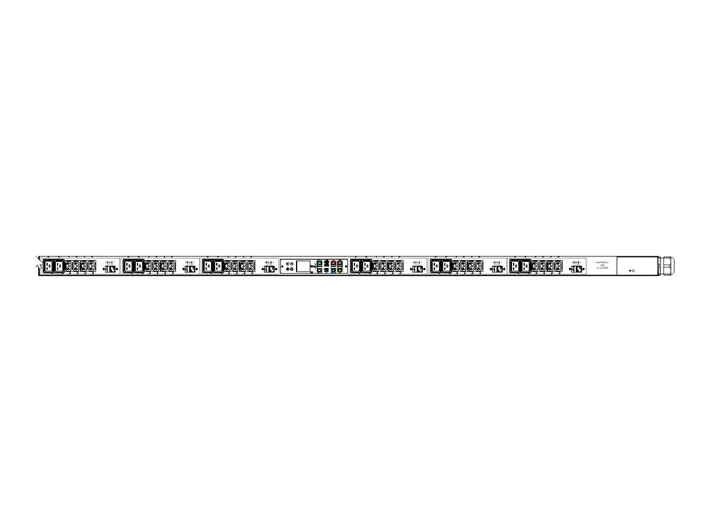 Raritan PX3-5905U-V2 - Power distribution unit (rack-mountable) - AC 208 V - 17300 VA - 3-phase delta - input: IEC 60309 - output