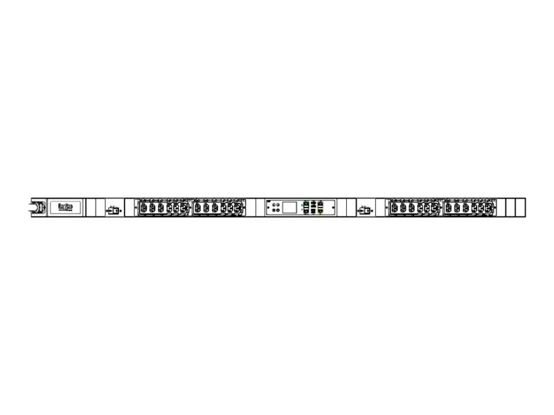 Raritan PX4-4884-E7 - Power distribution strip (rack-mountable) - 24A - AC 208 V - 5000 VA - 1-phase - RS-232, USB, Ethernet PX4-4884-E7K1