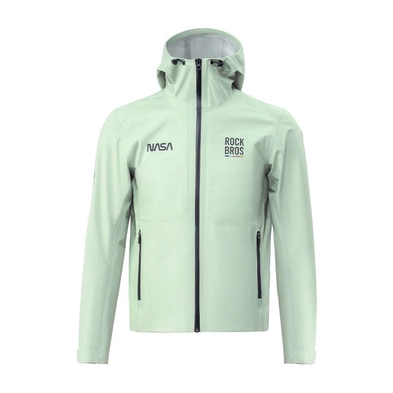 ROCKBROS Waterproof Cycling Rain Jacket with Hood Lightweight Reflective Road to Sky