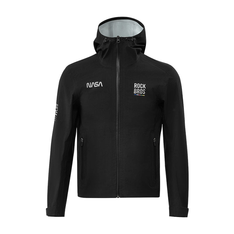 ROCKBROS Waterproof Cycling Rain Jacket with Hood Lightweight Reflective Road to Sky