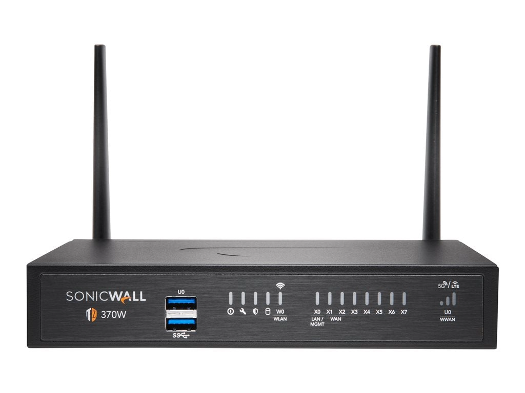 SonicWall TZ370W - Advanced Edition - security appliance - 1GbE - Wi-Fi 5 - 2.4 GHz, 5 GHz - SonicWALL Secure Upgrade Plus Program 02-SSC-6839