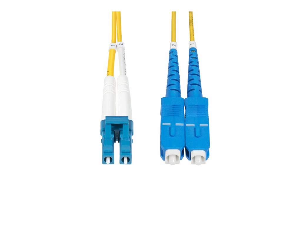 StarTech.com 1m (3ft) LC to SC (UPC) OS2 Single Mode Duplex Fiber Optic Cable, 9/125ï¿½m, Laser Optimized, 10G, Bend Insensitive, SMLCSC-OS2-1M