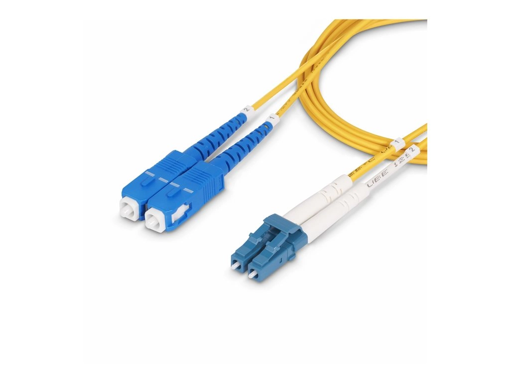 StarTech.com 1m (3ft) LC to SC (UPC) OS2 Single Mode Duplex Fiber Optic Cable, 9/125ï¿½m, Laser Optimized, 10G, Bend Insensitive, SMLCSC-OS2-1M