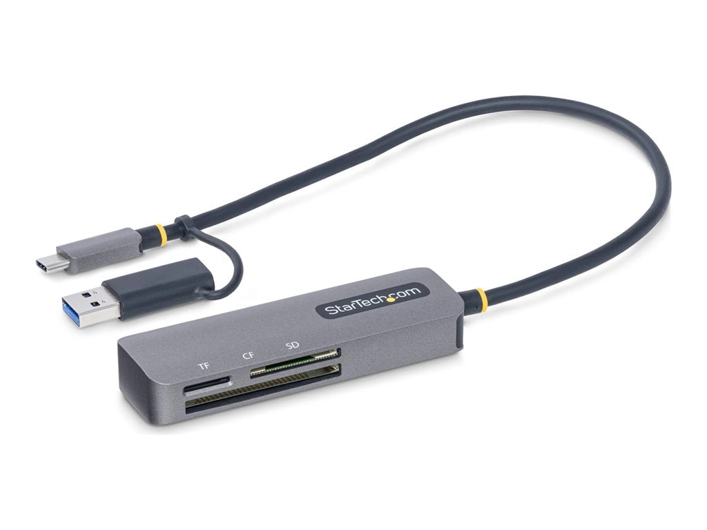 StarTech.com USB 3.0 Multi-Media Memory Card Reader, SD/microSD/CompactFlash Card Reader, Portable USB 5Gbps Card Adapter, External FCREADMICRO3V2