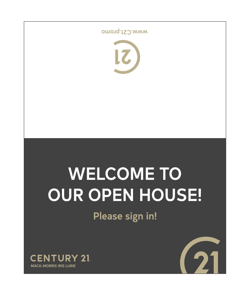 Table Tent x 5 - WELCOME TO OUR OPEN HOUSE